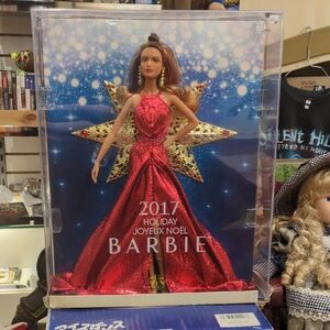 Barbie Holiday Doll in Red Gown with Gold Star Back